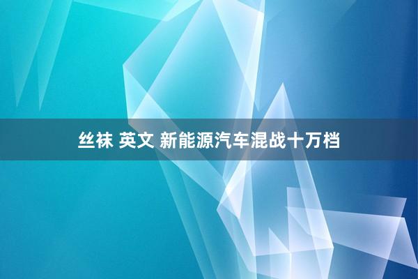 丝袜 英文 新能源汽车混战十万档