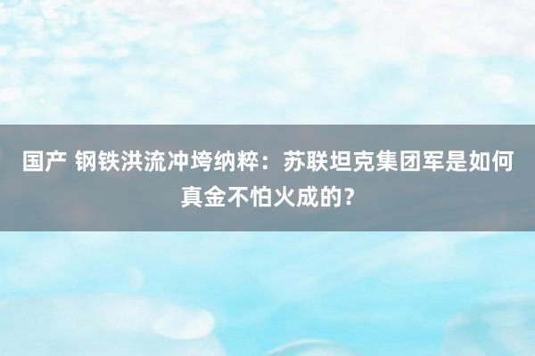 国产 钢铁洪流冲垮纳粹：苏联坦克集团军是如何真金不怕火成的？