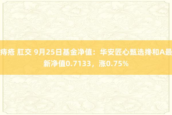 痔疮 肛交 9月25日基金净值：华安匠心甄选搀和A最新净值0.7133，涨0.75%