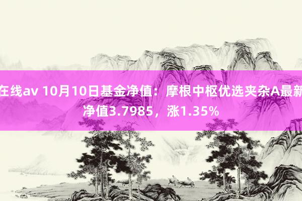 在线av 10月10日基金净值：摩根中枢优选夹杂A最新净值3.7985，涨1.35%