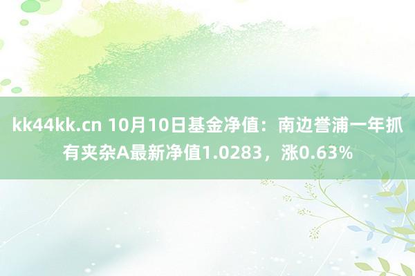 kk44kk.cn 10月10日基金净值：南边誉浦一年抓有夹杂A最新净值1.0283，涨0.63%