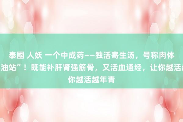 泰國 人妖 一个中成药——独活寄生汤，号称肉体的“加油站”！既能补肝肾强筋骨，又活血通经，让你越活越年青