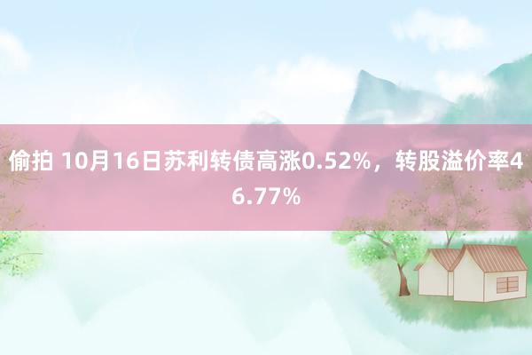 偷拍 10月16日苏利转债高涨0.52%，转股溢价率46.77%