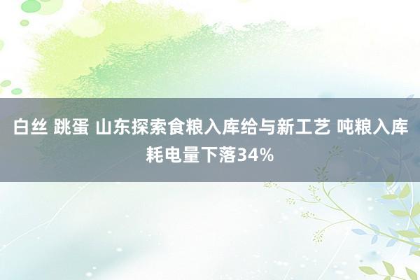 白丝 跳蛋 山东探索食粮入库给与新工艺 吨粮入库耗电量下落34%