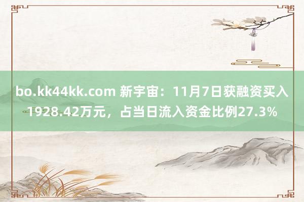 bo.kk44kk.com 新宇宙：11月7日获融资买入1928.42万元，占当日流入资金比例27.3%