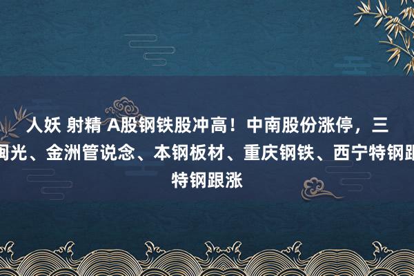 人妖 射精 A股钢铁股冲高！中南股份涨停，三钢闽光、金洲管说念、本钢板材、重庆钢铁、西宁特钢跟涨