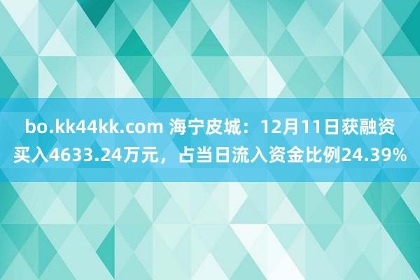 bo.kk44kk.com 海宁皮城：12月11日获融资买入4633.24万元，占当日流入资金比例24.39%