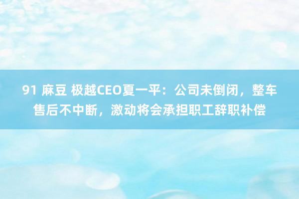 91 麻豆 极越CEO夏一平：公司未倒闭，整车售后不中断，激动将会承担职工辞职补偿