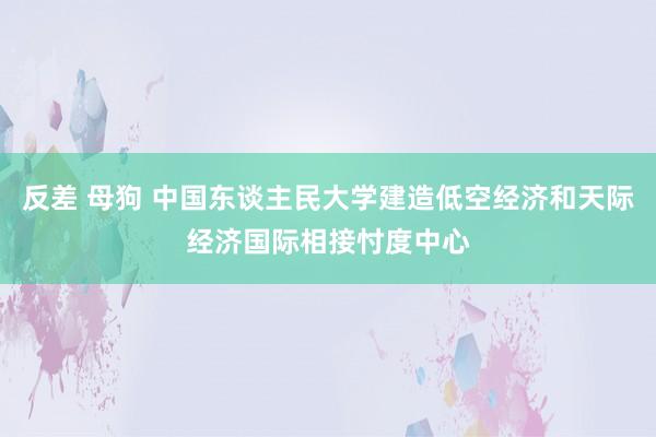 反差 母狗 中国东谈主民大学建造低空经济和天际经济国际相接忖度中心