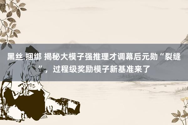 黑丝 捆绑 揭秘大模子强推理才调幕后元勋“裂缝”，过程级奖励模子新基准来了